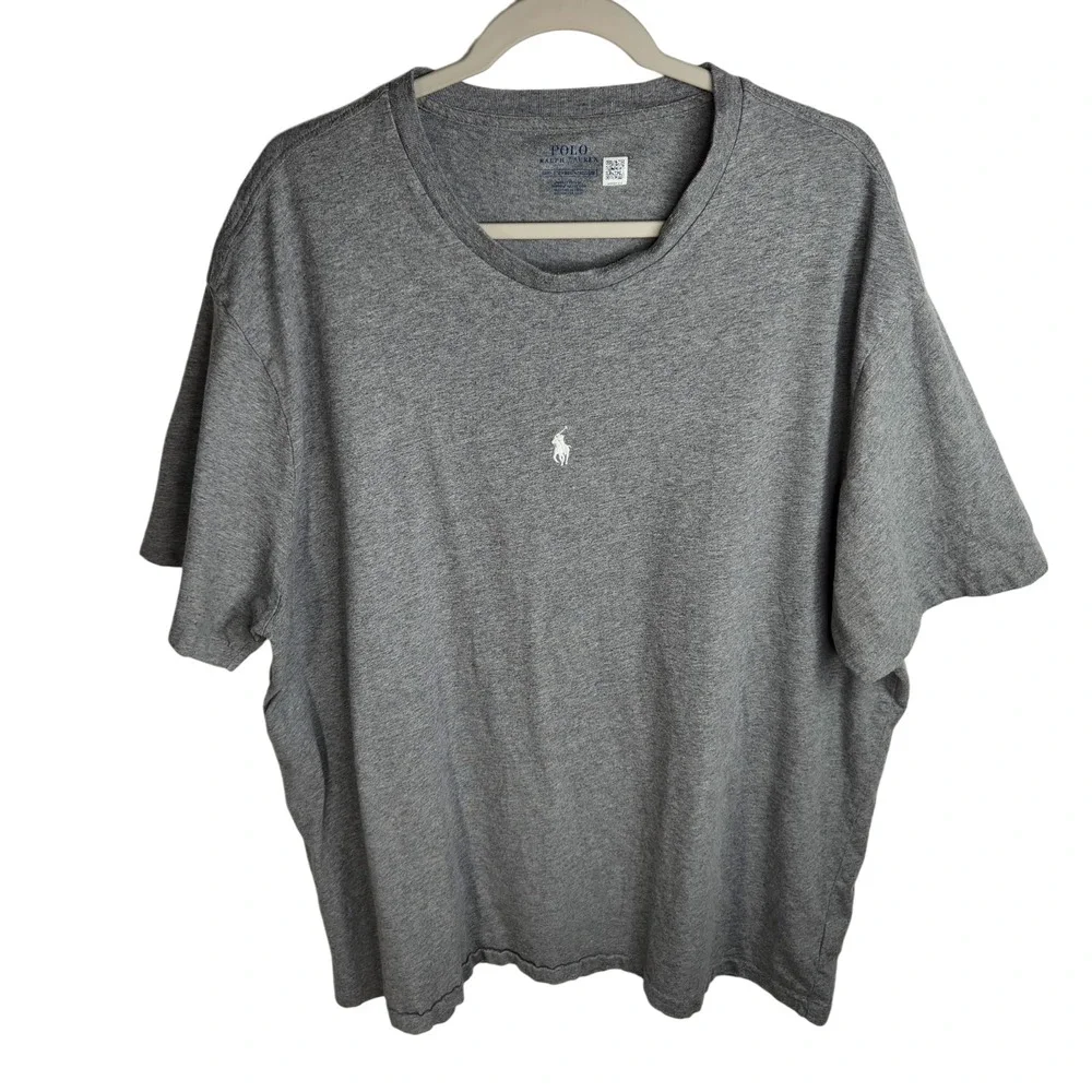 Polo Ralph Lauren T-Shirt‎ 2XB Men's Heathered Gray Short Sleeve Logo